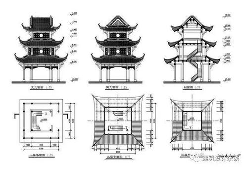 [分享]中式風格古建筑四合院圖紙資料下載