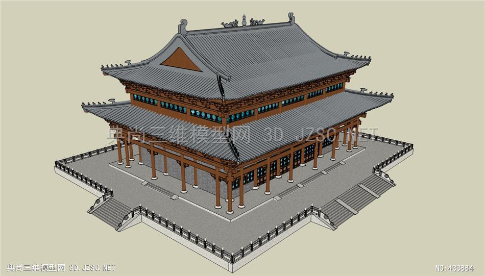 某財神殿建筑設(shè)計cad全套施工圖_廟宇建筑_土木在線